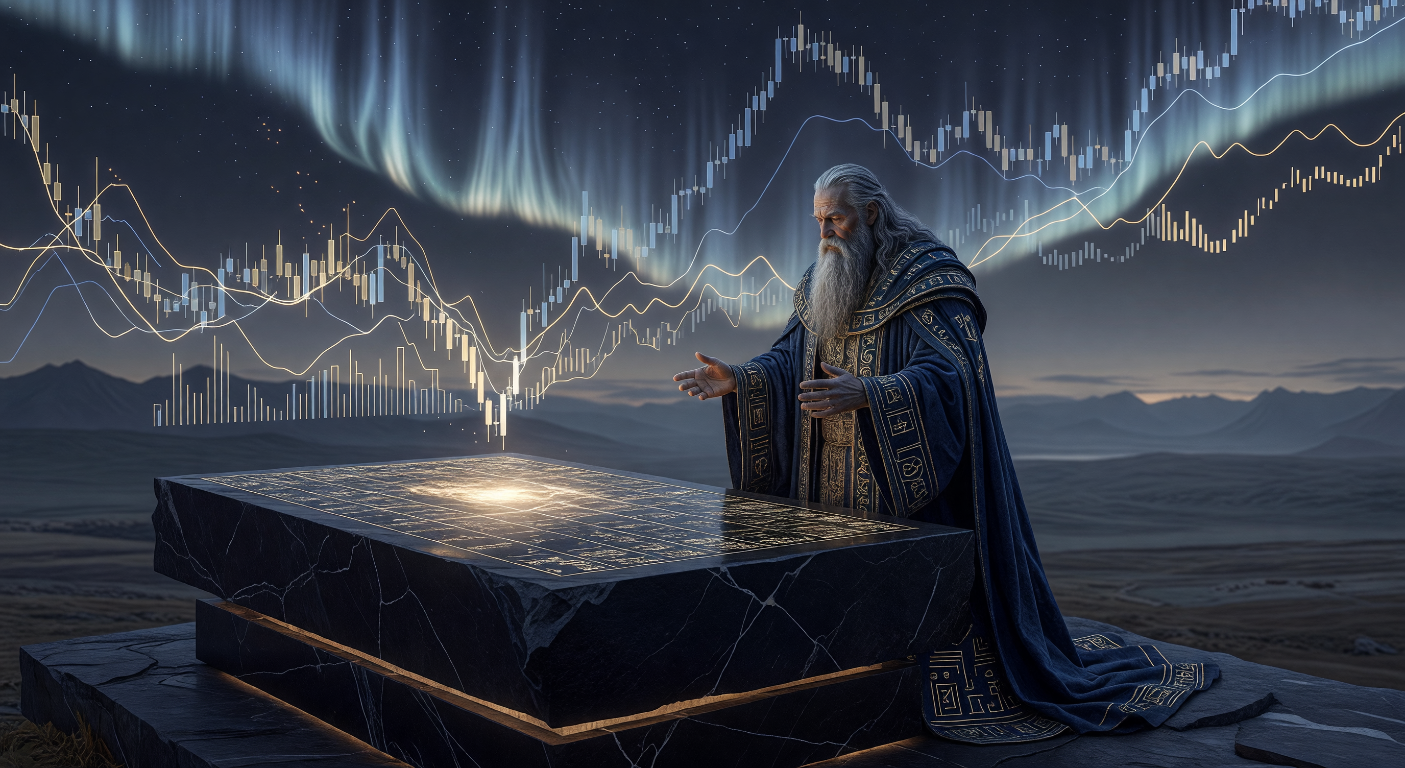 Fiscal wizard at a candlestick altar